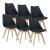 Scaune bucatarie Dubrovnik S set 6 buc fag negru [en.casa] HausGarden Leisure