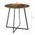 Masa bucatarie Vaggeryd 78 x 80 cm efect lemn nuanta inchisa forma rotunda [en.casa] HausGarden Leisure