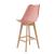 Scaune de bar AdelaR set 2 buc 105 x 48 x 58 cm picioare fag roz [en.casa] HausGarden Leisure