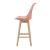 Scaune de bar AdelaR set 2 buc 105 x 48 x 58 cm picioare fag roz [en.casa] HausGarden Leisure