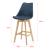 Scaune de bar AdelaA set 2 buc 105 x 48 x 58 cm picioare fag albastru [en.casa] HausGarden Leisure