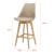 Scaune de bar AdelaB set 2 buc 105 x 48 x 58 cm picioare fag bej [en.casa] HausGarden Leisure