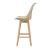 Scaune de bar AdelaB set 2 buc 105 x 48 x 58 cm picioare fag bej [en.casa] HausGarden Leisure