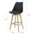 Scaune de bar AdelaS set 2 buc 105 x 48 x 58 cm picioare fag negru [en.casa] HausGarden Leisure