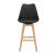 Scaune de bar AdelaS set 2 buc 105 x 48 x 58 cm picioare fag negru [en.casa] HausGarden Leisure
