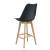 Scaune de bar AdelaS set 2 buc 105 x 48 x 58 cm picioare fag negru [en.casa] HausGarden Leisure