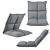 Scaun podea GloriaHG 110 x 55 x 11 cm gri deschis reglabil in 5 trepte [en.casa] HausGarden Leisure