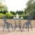 Set bistro gradina DinaV masa rotunda si 2  scaune verde [casa.pro] HausGarden Leisure