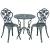 Set bistro gradina DinaV masa rotunda si 2  scaune verde [casa.pro] HausGarden Leisure