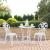 Set bistro gradina DinaW masa rotunda si 2  scaune alb [casa.pro] HausGarden Leisure