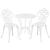 Set bistro gradina DinaW masa rotunda si 2  scaune alb [casa.pro] HausGarden Leisure