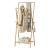 Suport haine Keitele bambus natur cu 2 bare si 1 raft [en.casa] HausGarden Leisure
