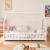 Pat copii Sisimiut W140 cu saltea 140 x 200 cm alb [en.casa] HausGarden Leisure