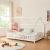 Pat copii Sisimiut W140 cu saltea 140 x 200 cm alb [en.casa] HausGarden Leisure