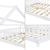 Pat copii Sisimiut W140 cu saltea 140 x 200 cm alb [en.casa] HausGarden Leisure