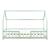Pat copii Sisimiut MW90 cu saltea 90 x 200 cm verde/alb [en.casa] HausGarden Leisure