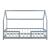Pat copii Sisimiut HGW90 cu saltea 90 x 200 cm gri/alb [en.casa] HausGarden Leisure
