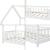Pat copii Sisimiut W90 cu saltea 90 x 200 cm alb [en.casa] HausGarden Leisure
