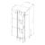 Dulap metalic Kurikka 137x38x38cm alb [en.casa] HausGarden Leisure
