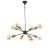 Lustra cu 8 brate Amiens 8 x E27 max. 60W metal 150 cm negru / galben aramiu [lux.pro] HausGarden Leisure