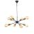 Lustra cu 8 brate Amiens 8 x E27 max. 60W metal 150 cm negru / galben aramiu [lux.pro] HausGarden Leisure