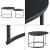 Masuta cafea Korenica New set 2 bucati metal negru [en.casa] HausGarden Leisure