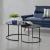 Masuta cafea Korenica New set 2 bucati metal negru [en.casa] HausGarden Leisure