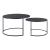 Masuta cafea Korenica New set 2 bucati metal negru [en.casa] HausGarden Leisure