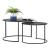 Masuta cafea Korenica New set 2 bucati metal negru [en.casa] HausGarden Leisure