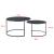 Masuta cafea Korenica New set 2 bucati metal negru [en.casa] HausGarden Leisure