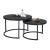 Set 2 buc masute cafea masuri diferite Titanic negru [en.casa] HausGarden Leisure