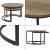 Set 2 buc masute cafea masuri diferite Titanic culoarea lemnului negru [en.casa] HausGarden Leisure