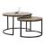 Set 2 buc masute cafea masuri diferite Titanic culoarea lemnului negru [en.casa] HausGarden Leisure