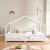 Pat casuta copii cu saltea Treviolo 140x200cm alb [en.casa] HausGarden Leisure