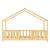 Pat copii design casuta cu saltea si gratar Treviolo 80 x 160 cm culoarea lemnului de brad [en.casa] HausGarden Leisure