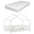 Pat copii Treviolo W70 cu saltea alb [en.casa] HausGarden Leisure
