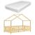 Pat copii Treviolo H70 cu saltea culoarea lemnului [en.casa] HausGarden Leisure