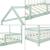 Pat casuta copii Sisimiut MW 90 x 200 cm brad verde/alb [en.casa] HausGarden Leisure