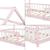 Pat casuta copii Sisimiut RW 90 x 200 cm brad roz/alb [en.casa] HausGarden Leisure