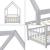 Pat casuta copii Sisimiut 90 x 200 cm brad gri/alb [en.casa] HausGarden Leisure