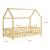 Pat copii Sisimiut H 70 x140 cm brad culoarea lemnului [en.casa] HausGarden Leisure