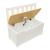 Masa cu 2 scaune si banca copii Lousame brad/MDF natur/alb [en.casa] HausGarden Leisure
