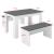 Set bucatarie Hokksund WG masa cu 2 banci alb/gri [en.casa] HausGarden Leisure