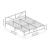 Pat metalic Meran 200x180cm otel negru [en.casa] HausGarden Leisure