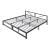 Pat metalic Meran 200x180cm otel negru [en.casa] HausGarden Leisure