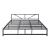 Pat metalic Meran 200x180cm otel negru [en.casa] HausGarden Leisure