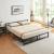 Pat metalic Meran 200x180cm otel negru [en.casa] HausGarden Leisure