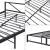 Pat metalic Meran 200x180cm otel negru [en.casa] HausGarden Leisure