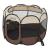 Tarc animale companie Telford 43 x 74 x 74 cm pliabil maro/crem [en.casa] HausGarden Leisure