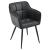 Scaun bucatarie Birmingham 81x57x53cm negru [en.casa] HausGarden Leisure
